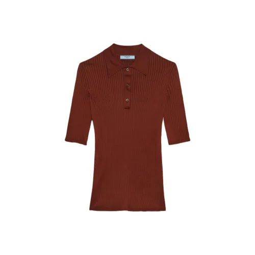 PRADA Polo Shirts Women's Brown