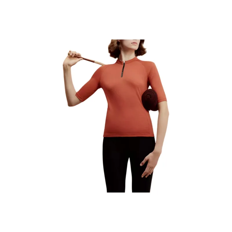 HERMES Raglan Sleeve T Shirt Women's Orange-0