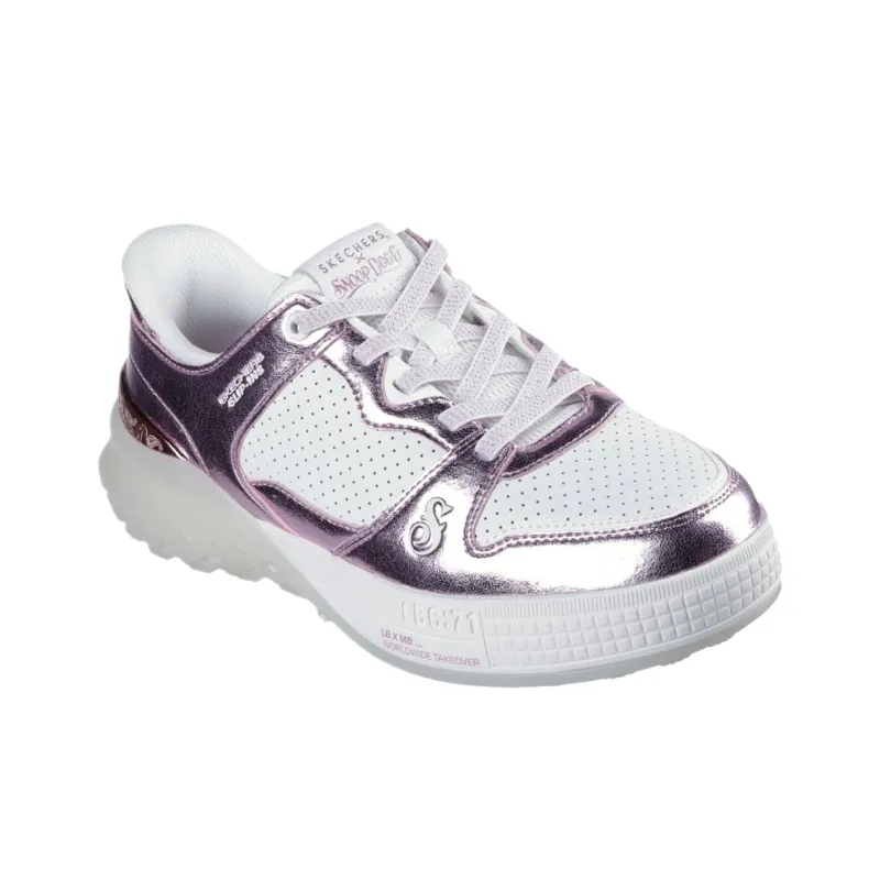 SNOOP DOGG x Skechers Sizzle Low Top Casual Shoes Women's White Pink-3