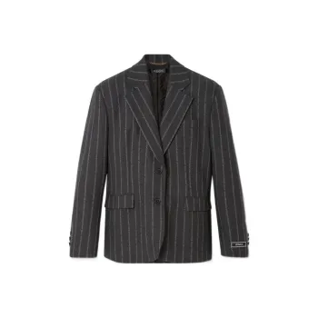 VERSACE Informal Pinstripe Jacket 'Medium Grey'