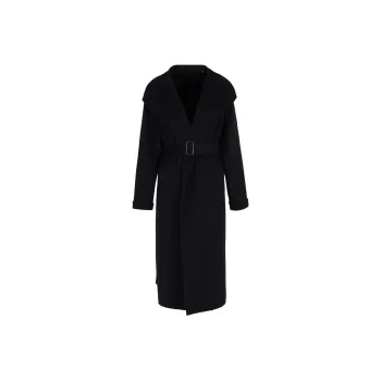 EMPORIO ARMANI Compact Double Wool blend Robe Coat