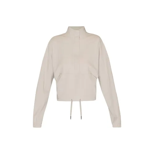 Victoria's Secret PINK/SWEATY BETTY/Explorer Half Zip Midlayer/MineralBeige Sweatshirt Women's Beige