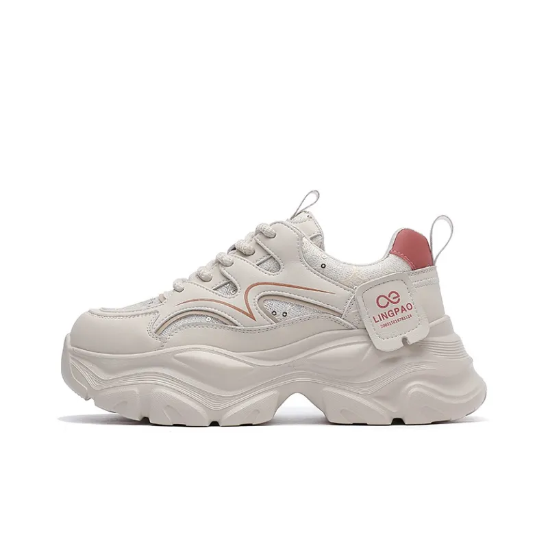 LINGPAO Low Top Chunky Sneakers Women's-5