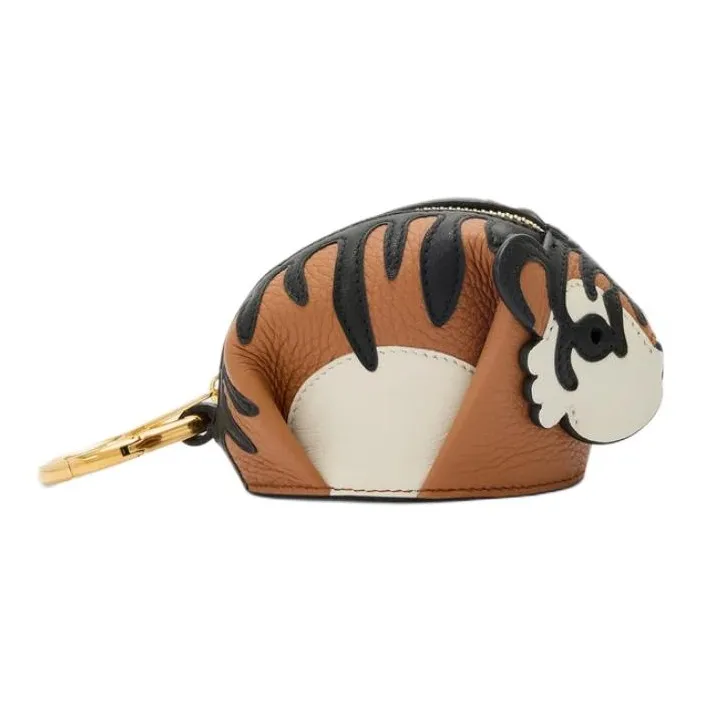 LOEWE Calfskin Coin Purse Women's Brown & Black-0