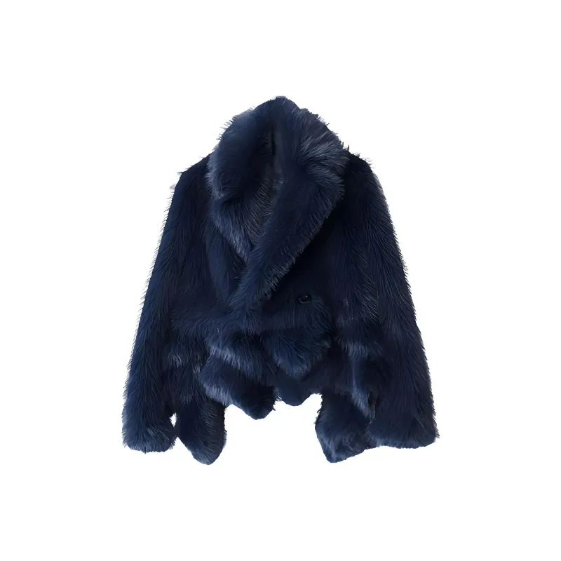 Sacai Faux Fur Blouson 'Navy'-0