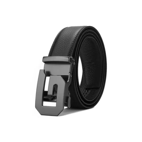 Lanza Cow Split Leather Belts Men's Width 3.5CM