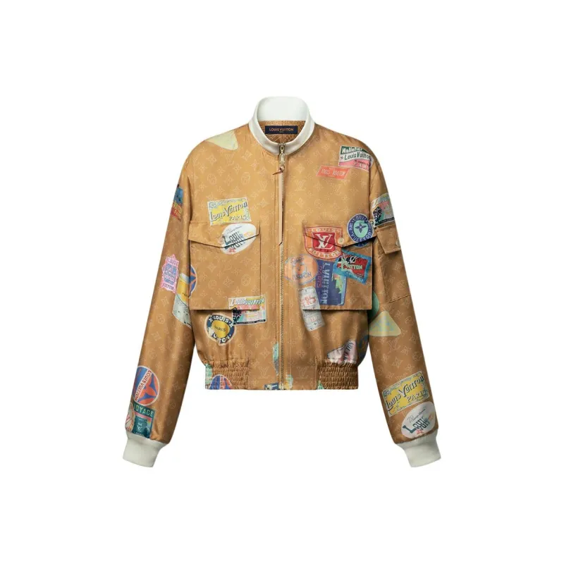 Lv Travel Patch Bomber Jacket-0