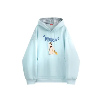 MIIOW Trend Party Series Sweatshirt Unisex Light Blue