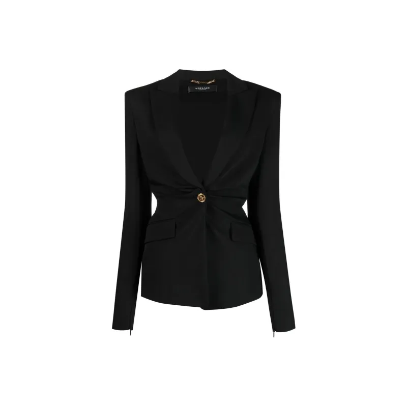 VERSACE FW22 Business Suits Coats Women's Black-0