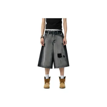 JHYQ Denim Shorts Unisex Black