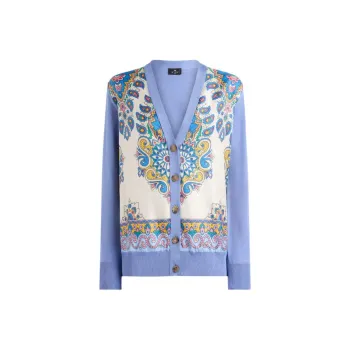 ETRO Printed Silk Cardigan