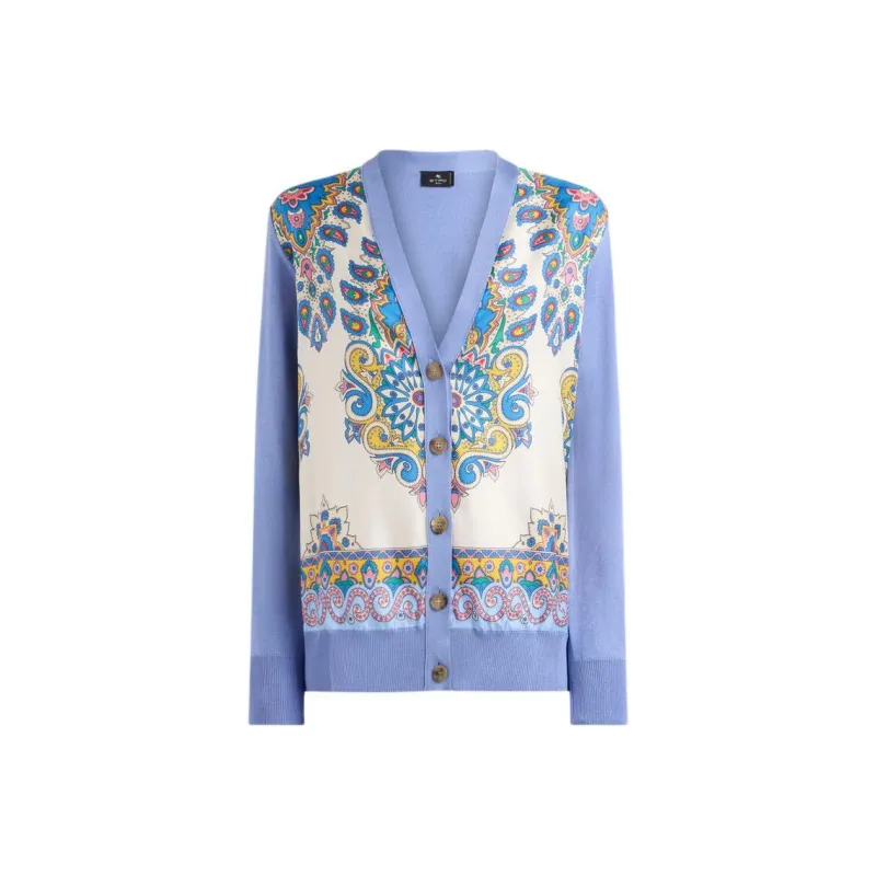 ETRO Printed Silk Cardigan-0