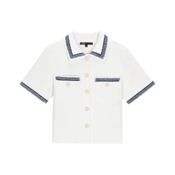 Maje Stripe trim Top