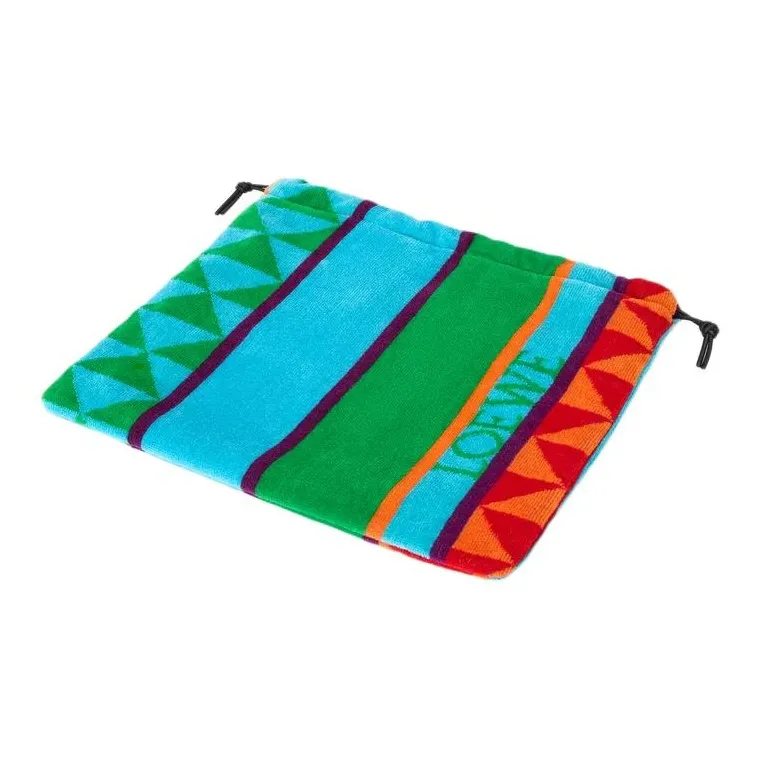 LOEWE Towel Fabric Clutch Trumpets Unisex Multicolor-2