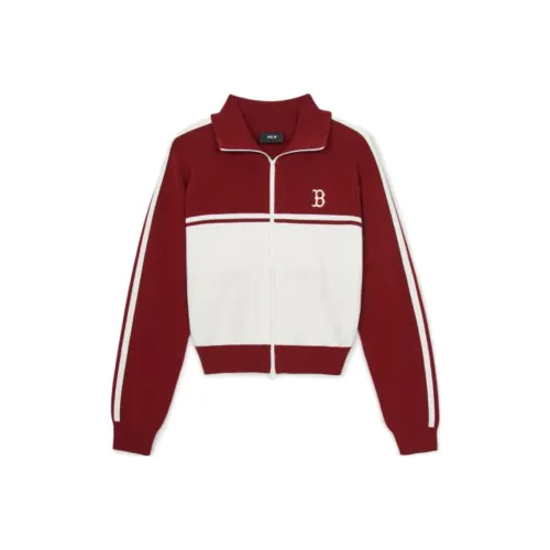 MLB VARSITY BOSTON RED SOX Jackets Coats Women's Burgundy
