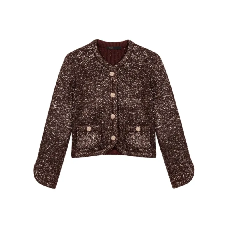 Maje Sequinned Cardigan-0