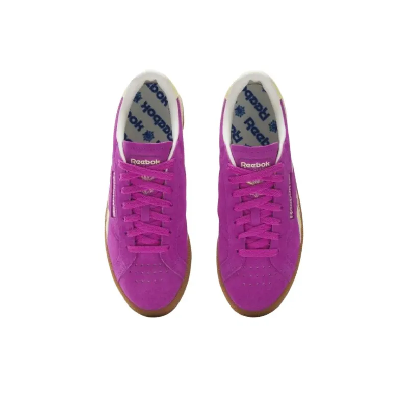 Reebok Women's Club C Grounds Uk 'Purple Rave Bleached Yellow'-3