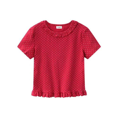 HTMEME T Shirts Women's Red