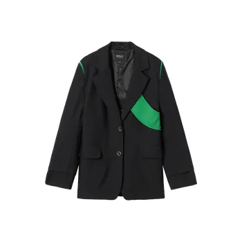 MEETLADY Business Suits Women's Black Green
