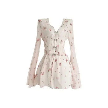 TIBINB Chiffon Shirt Women's Pink