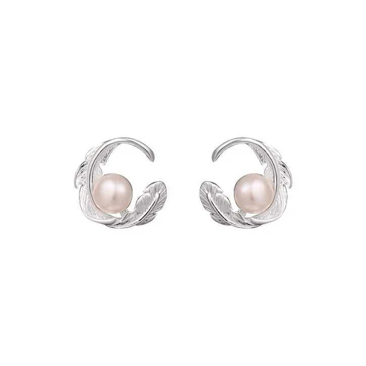 AAJF S925 Silver Stud Earrings Women's-0