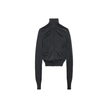 Balenciaga Bb Paris Icon Knotted Zip-Up Sweater