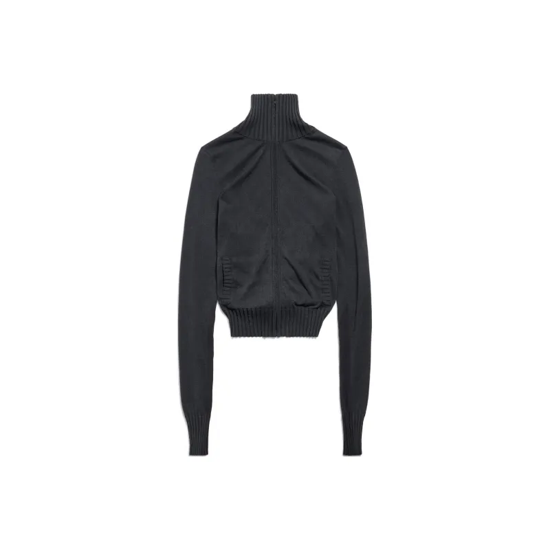 Balenciaga Bb Paris Icon Knotted Zip-Up Sweater-0