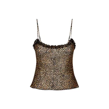 Realisation Par SS25 The Evie Camisole Women's Indie Leopard Print