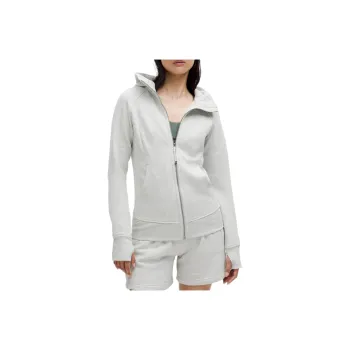 Lululemon Scuba Jacket Women's Mixed Color Super Light Gray