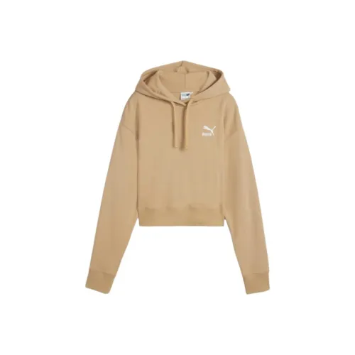 PUMA Better Classics Hoodie Sweatshirt Women's Light Brown