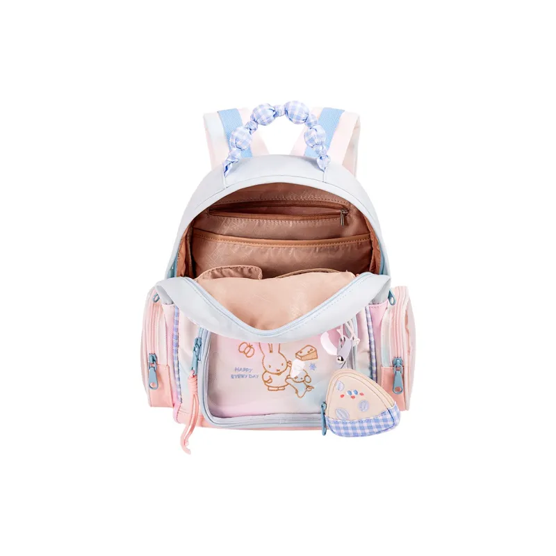 Miffy Fabric Backpack Women's Pink Blue/White Yellow-3
