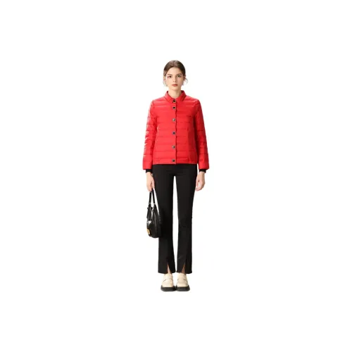 FENHONGMALI Down Jacket Women's Red