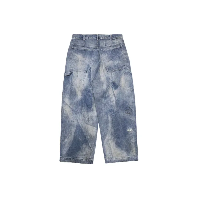 PORTER CLASSIC SS25 STEINBECK DENIM PAINTER PANTS Jeans Men's Blue-1