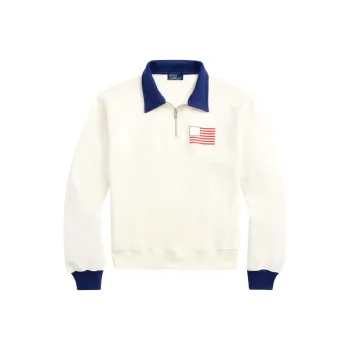 Polo Ralph Lauren Logo print Quarter zip Sweatshirt