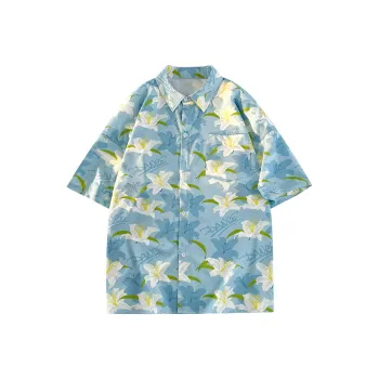 LSVE Shirt Unisex Light Blue Lily Flower