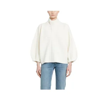 MaxMara High Neck Ballon Sleeved Cardigan