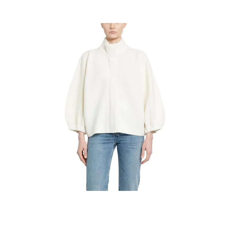 MaxMara High Neck Ballon-Sleeved Cardigan-0