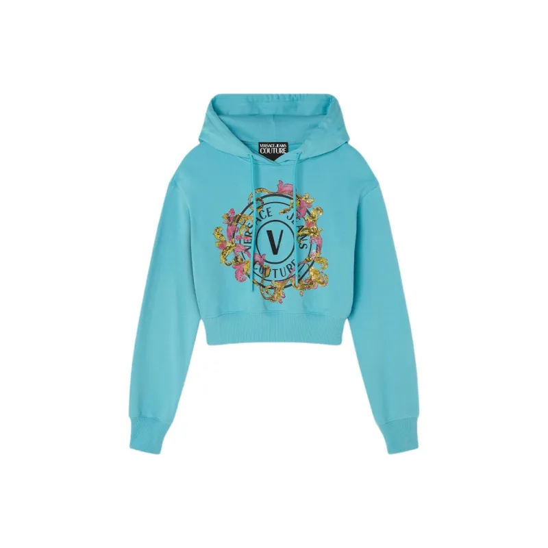 VERSACE Baroque Logo Hoodie Sweater-0
