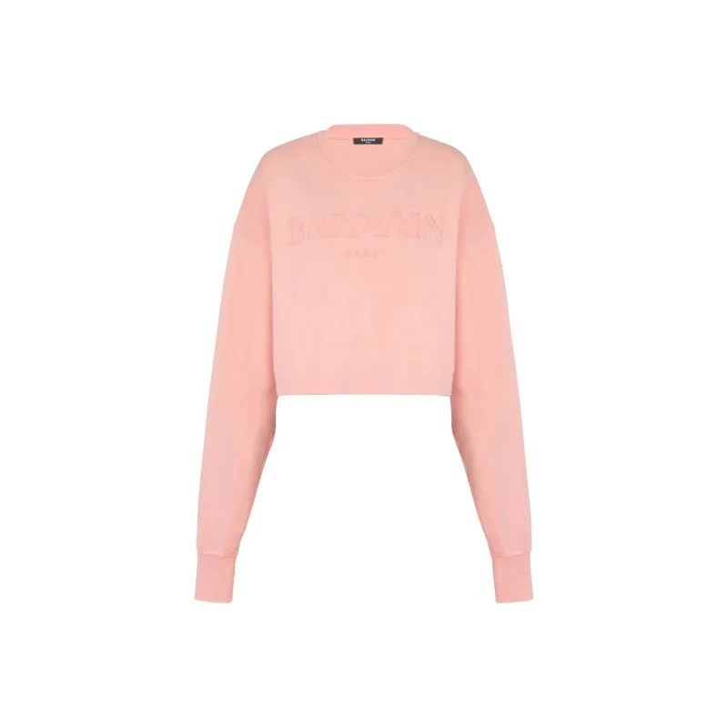 BALMAIN Logo Embroidered Vintage Sweatshirt-0