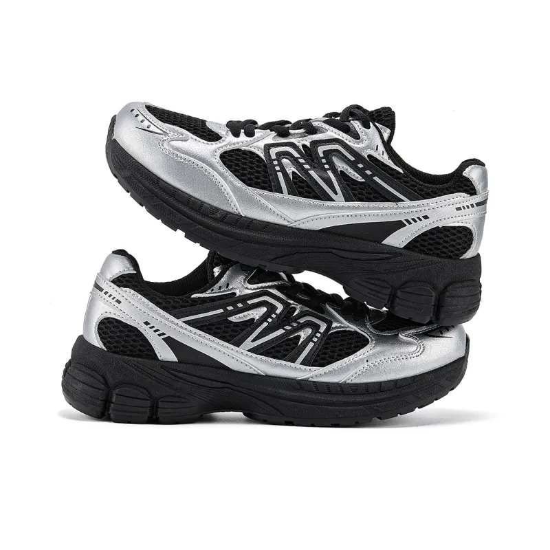La Chapelle Cushioning, Slip Resistant, And Breathable Low Top Chunky Sneakers Women's Black-2