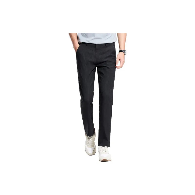 Red bean Casual Pants Men Black-0