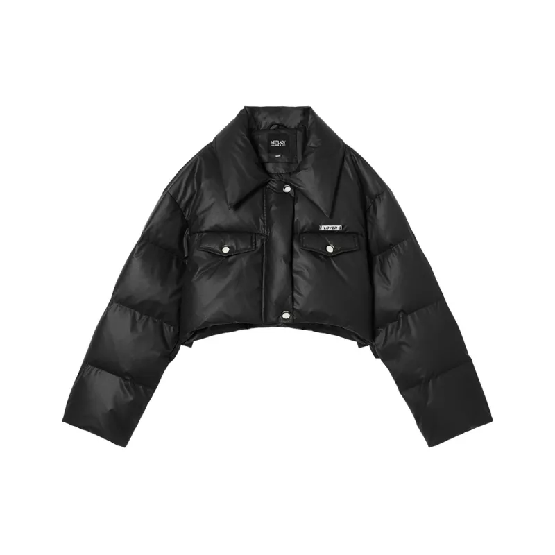 MEETLADY Down Jacket Women's Black-0