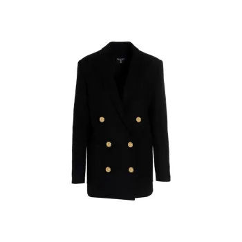 BALMAIN Double-breasted Virgin-wool Blazer