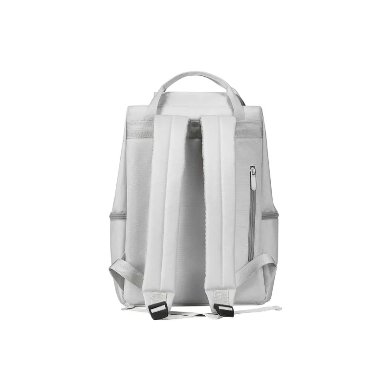 L&M Oxford Backpack Unisex White/Black-1