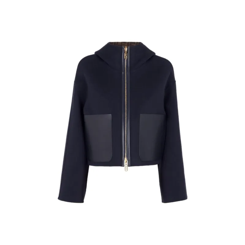 FENDI Jackets Coats Women's Marine Blue-0