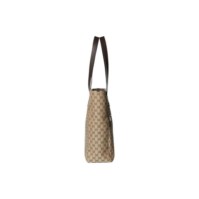GUCCI Canvas Bag, Tote Bag, Shopping Bag, Shoulder Bag Tubas Men's Beige & Dark Brown-2