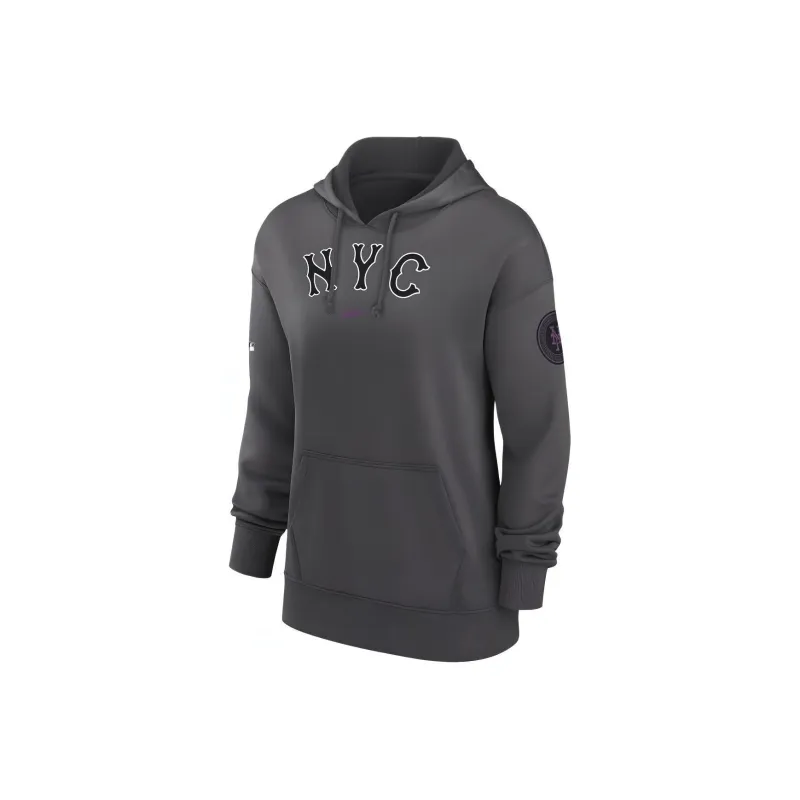 Nike MLB Collaboration New York Mets Authentic Collection Sweatshirt New York Mets Women's Gray-0