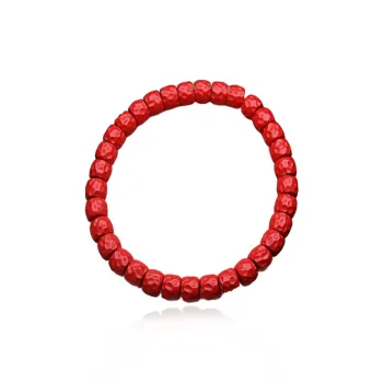 Fuxin Reconstructed Cinnabar Bracelets Unisex