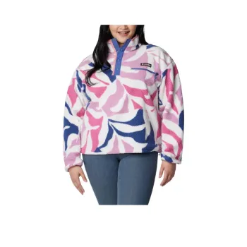 Columbia Helvetia™ Cropped Half Snap Fleece Pullover Sweatshirt Women's Red Pink