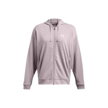 Under Armour Rival Terry Oversized Full-Zip Jackets Coats Women's Gray Purple